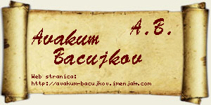 Avakum Bačujkov vizit kartica